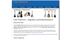 gute-gitarren.de - Auskunft zur Warenauswahl von Gitarren
